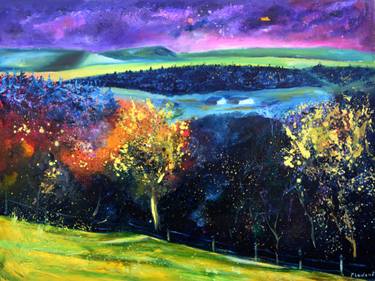 Original Expressionism Landscape Painting by Pol Ledent