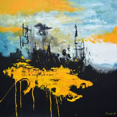 Original Expressionism Abstract Painting by Pol Ledent