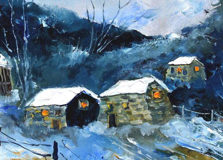 Original Expressionism Landscape Painting by Pol Ledent