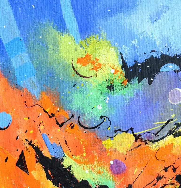 Original Abstract Painting by Pol Ledent