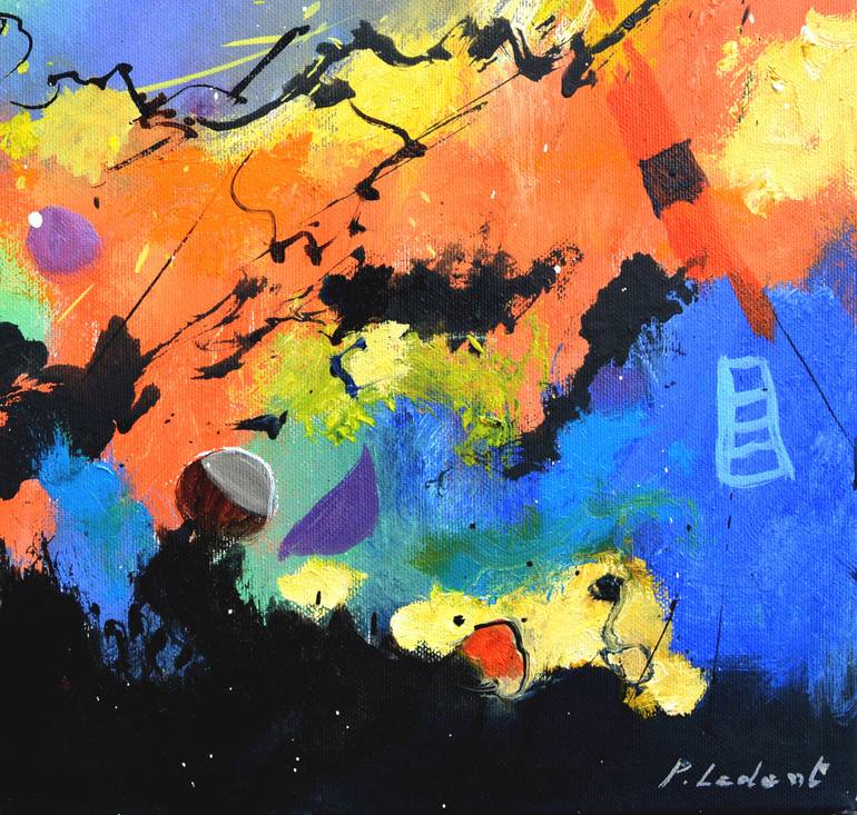 Original Abstract Painting by Pol Ledent