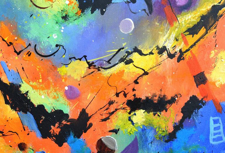 Original Abstract Painting by Pol Ledent