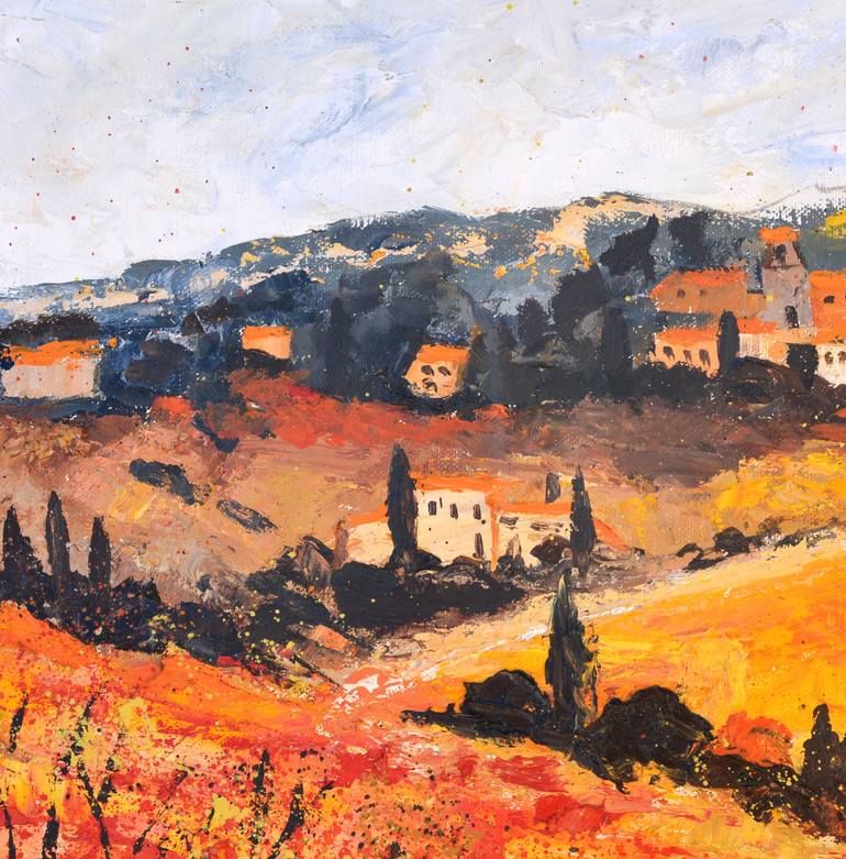 Original Abstract Expressionism Landscape Painting by Pol Ledent