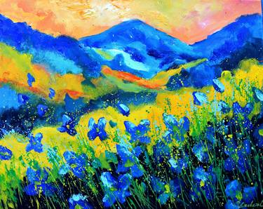 Original Abstract Expressionism Landscape Paintings by Pol Ledent