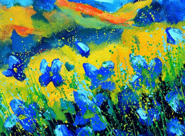 Original Abstract Expressionism Landscape Painting by Pol Ledent