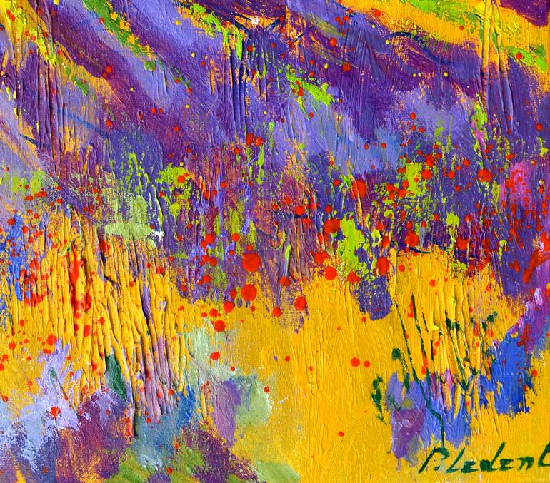 Original Abstract Expressionism Landscape Painting by Pol Ledent