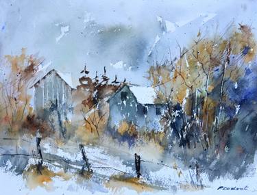 Original Expressionism Landscape Painting by Pol Ledent