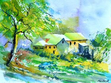 Original Expressionism Landscape Painting by Pol Ledent
