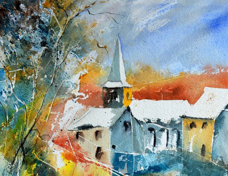 Original Expressionism Landscape Painting by Pol Ledent