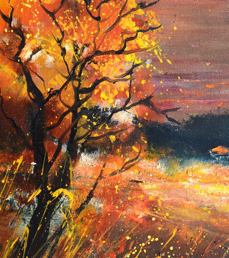 Original Expressionism Landscape Painting by Pol Ledent