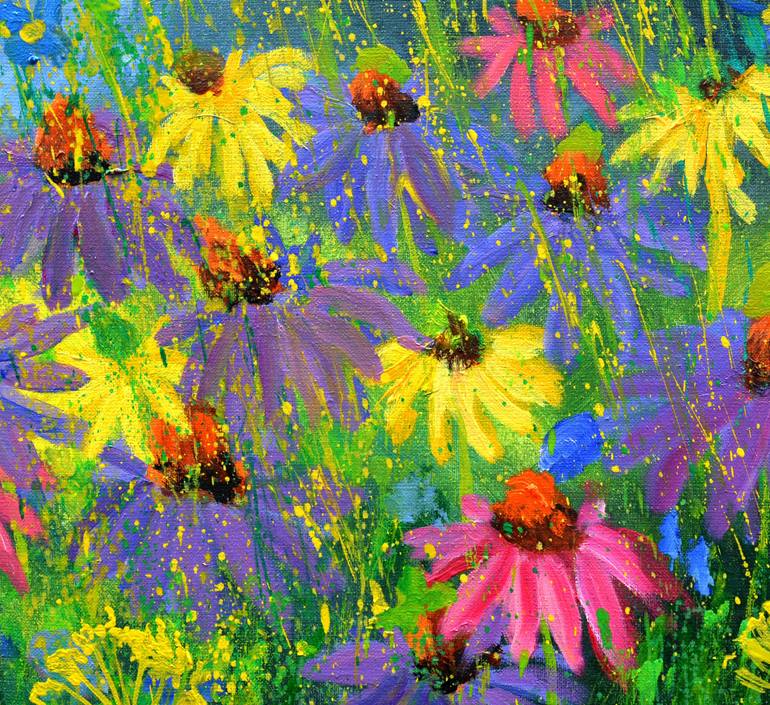 Original Abstract Expressionism Botanic Painting by Pol Ledent