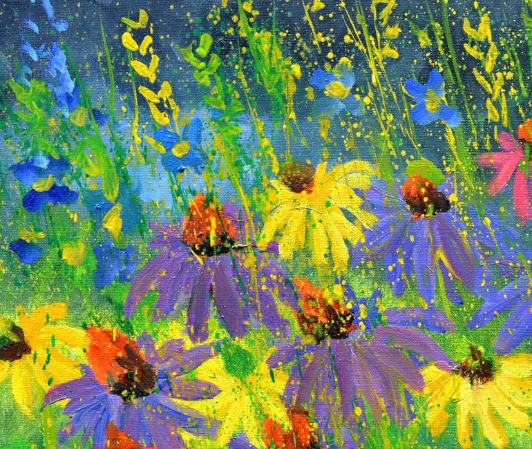 Original Abstract Expressionism Botanic Painting by Pol Ledent