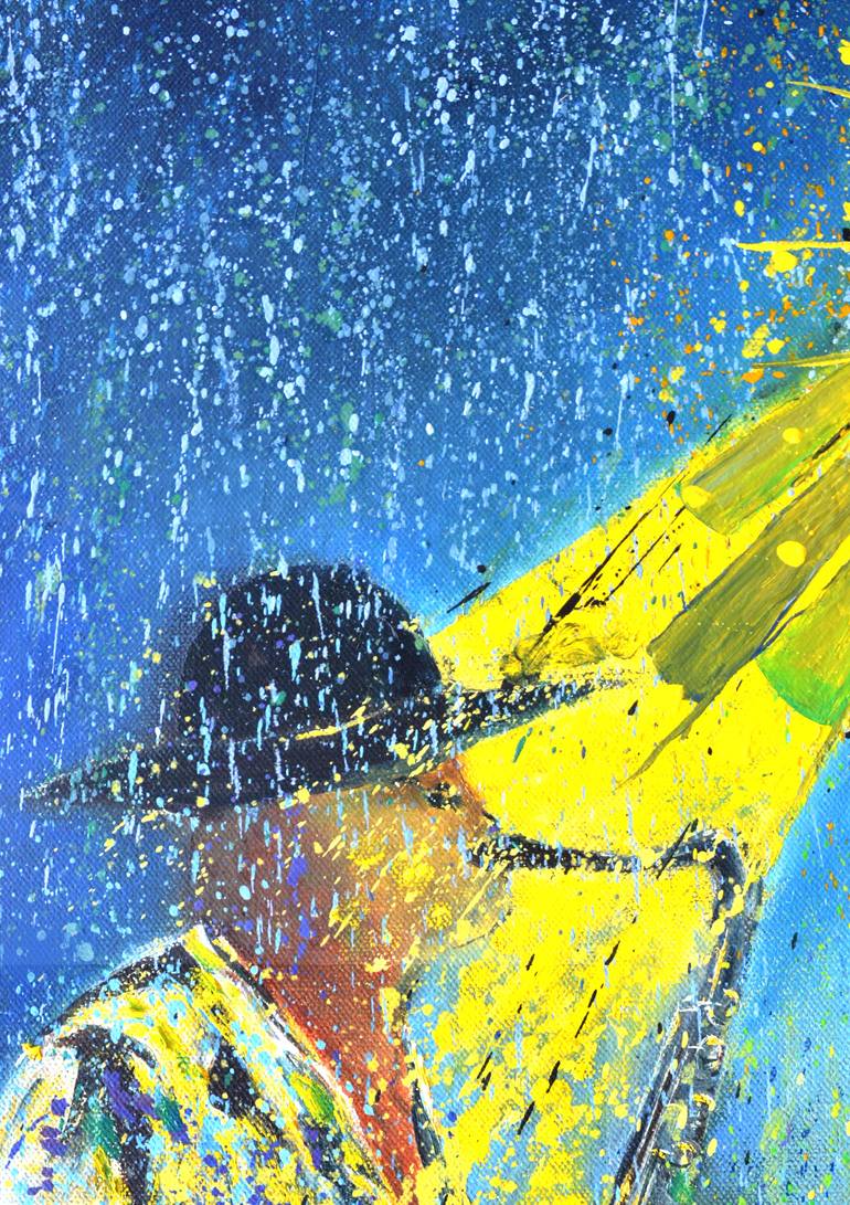 Original Fauvism Music Painting by Pol Ledent