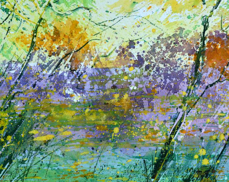 Original Expressionism Landscape Painting by Pol Ledent