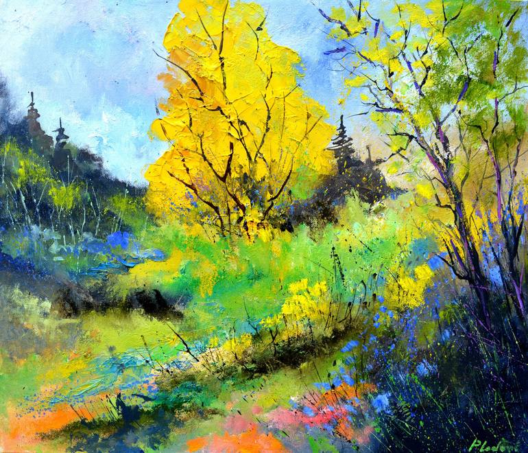 Print of Impressionism Landscape Painting by Pol Ledent