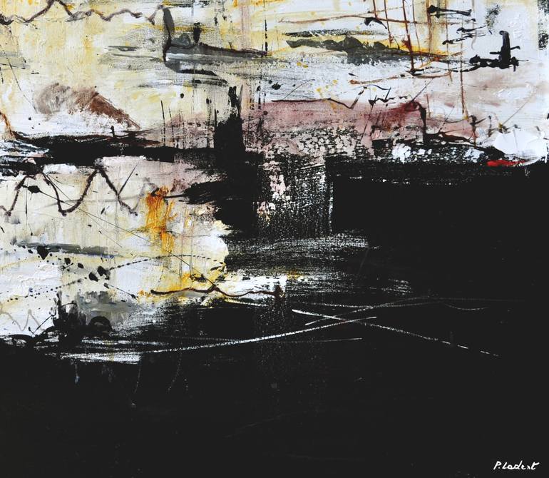 Original Abstract Expressionism Abstract Painting by Pol Ledent