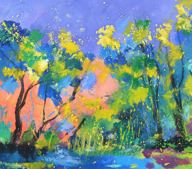 Original Impressionism Landscape Painting by Pol Ledent