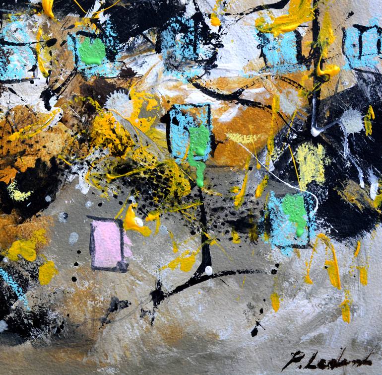 Original Abstract Expressionism Abstract Painting by Pol Ledent