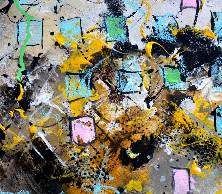 Original Abstract Expressionism Abstract Painting by Pol Ledent