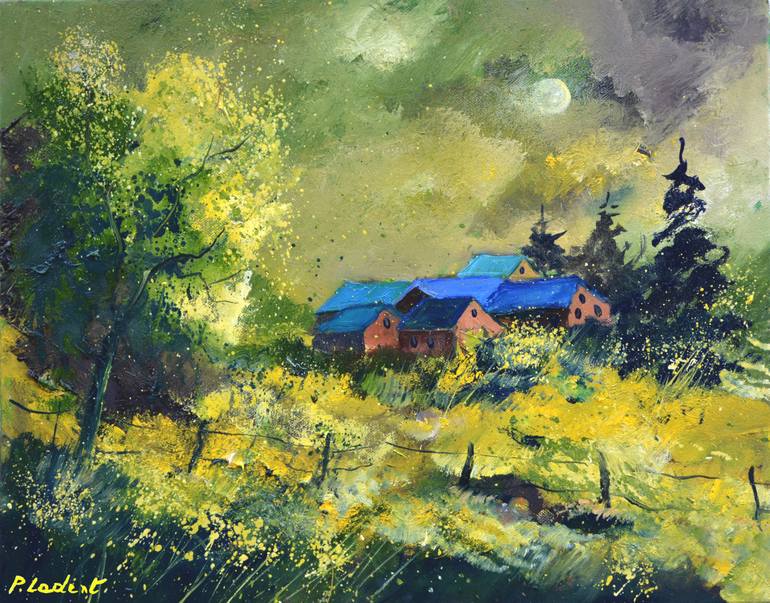 Original Impressionism Landscape Painting by Pol Ledent