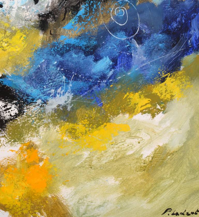 Original Abstract Expressionism Abstract Painting by Pol Ledent