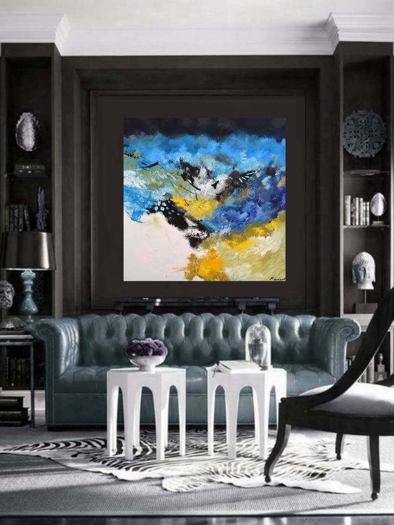 Original Abstract Expressionism Abstract Painting by Pol Ledent