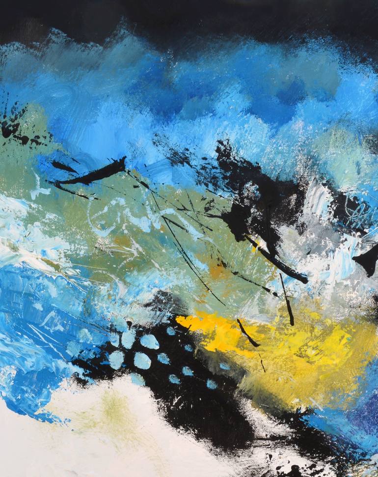 Original Abstract Expressionism Abstract Painting by Pol Ledent