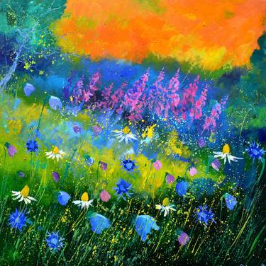 Purple garden  flowers thumb