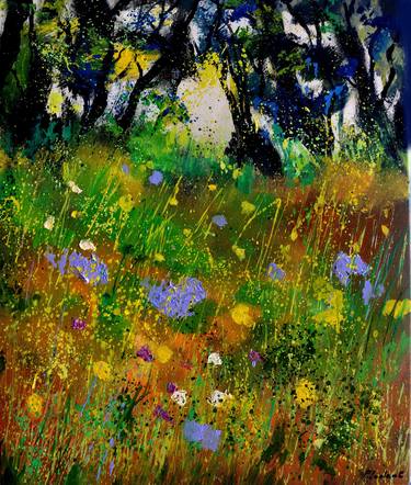 Print of Impressionism Floral Paintings by Pol Ledent