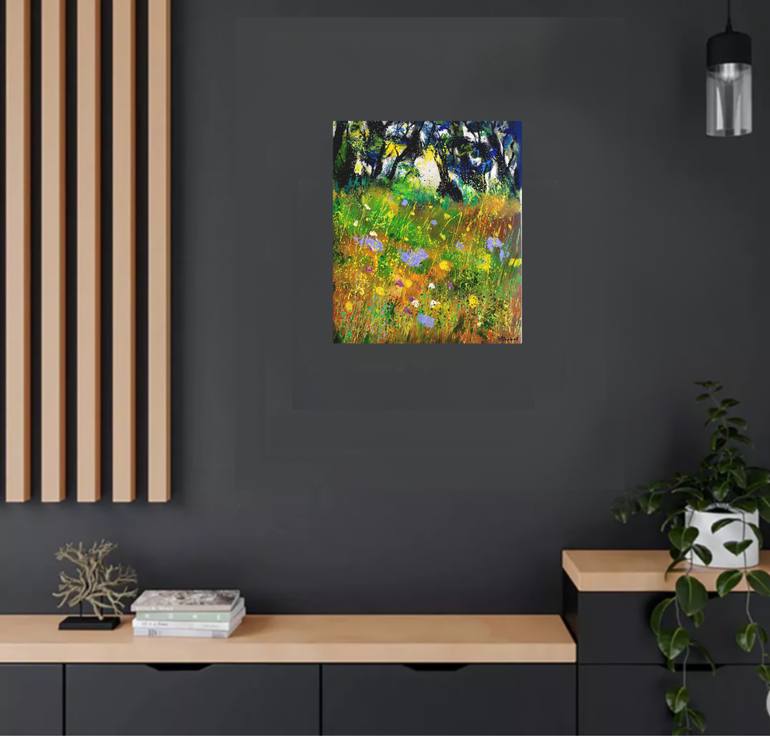 Original Impressionism Floral Painting by Pol Ledent