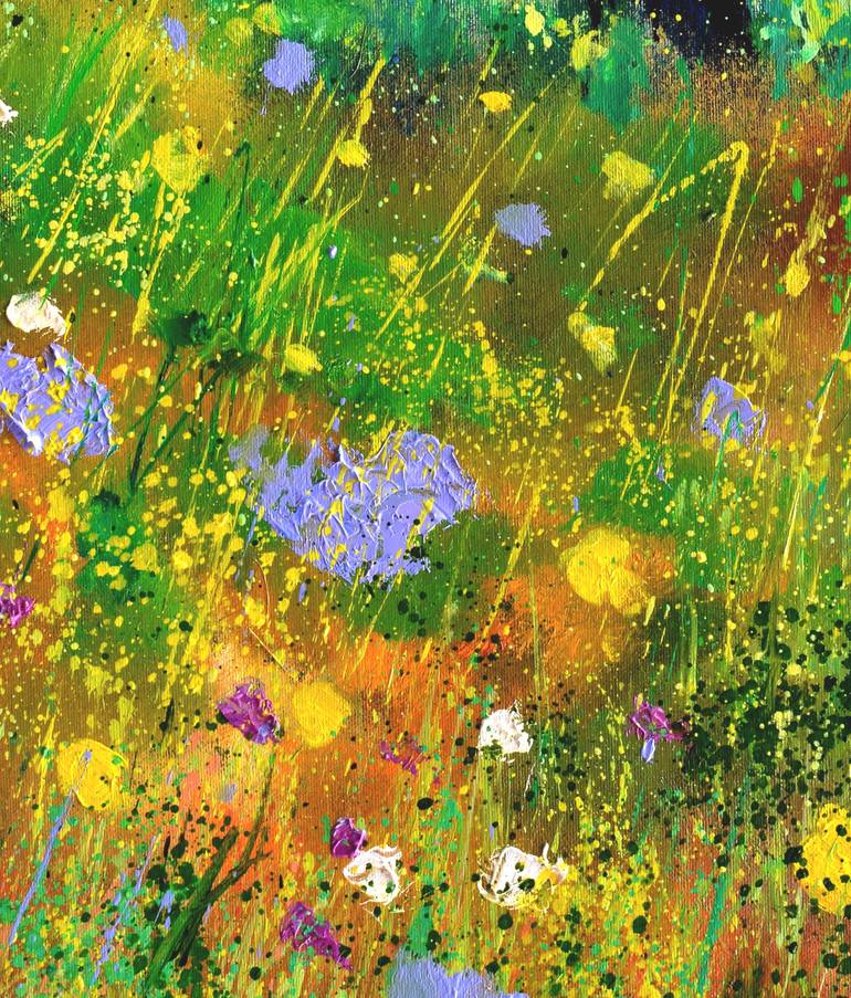 Original Impressionism Floral Painting by Pol Ledent