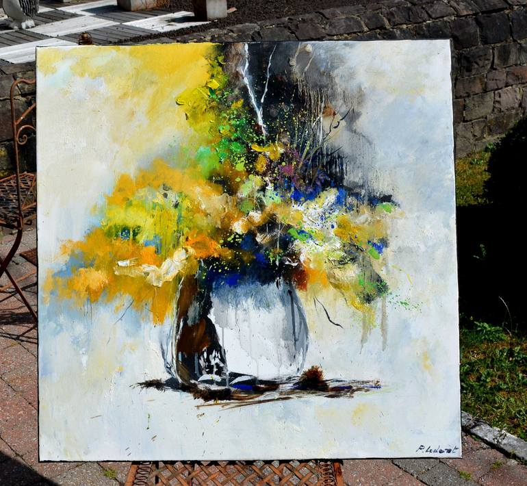 Original Floral Painting by Pol Ledent