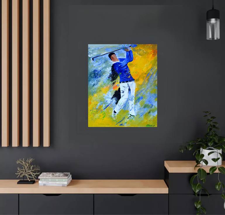 Original Impressionism Sports Painting by Pol Ledent