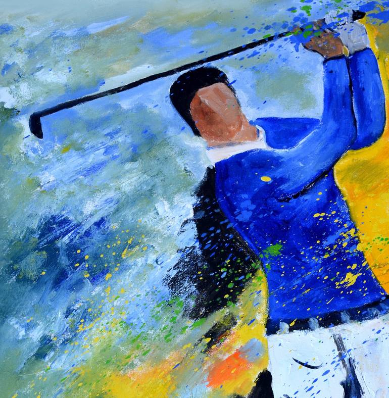 Original Impressionism Sports Painting by Pol Ledent