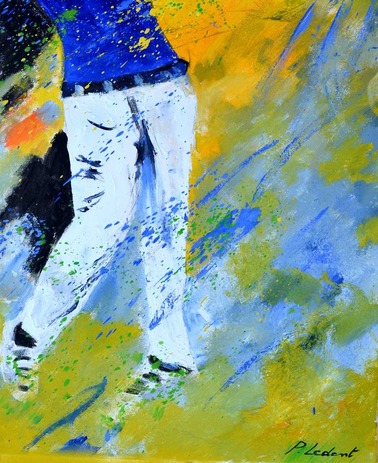 Original Impressionism Sports Painting by Pol Ledent