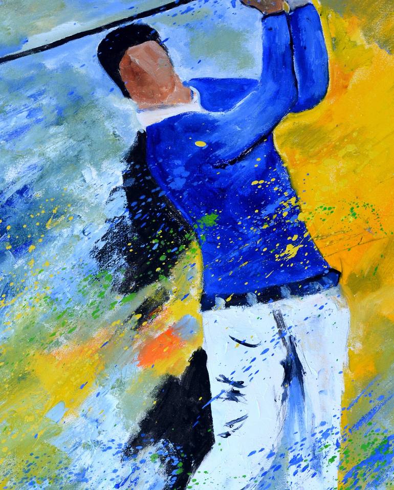 Original Impressionism Sports Painting by Pol Ledent