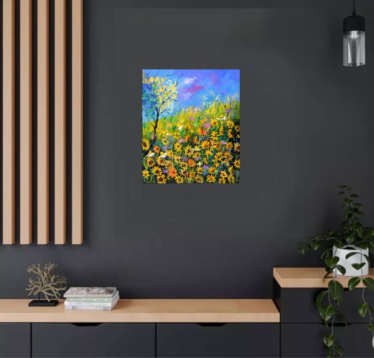 Original Impressionism Floral Painting by Pol Ledent