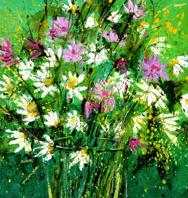 Original Impressionism Floral Painting by Pol Ledent