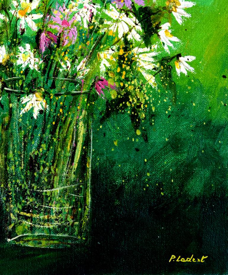 Original Impressionism Floral Painting by Pol Ledent