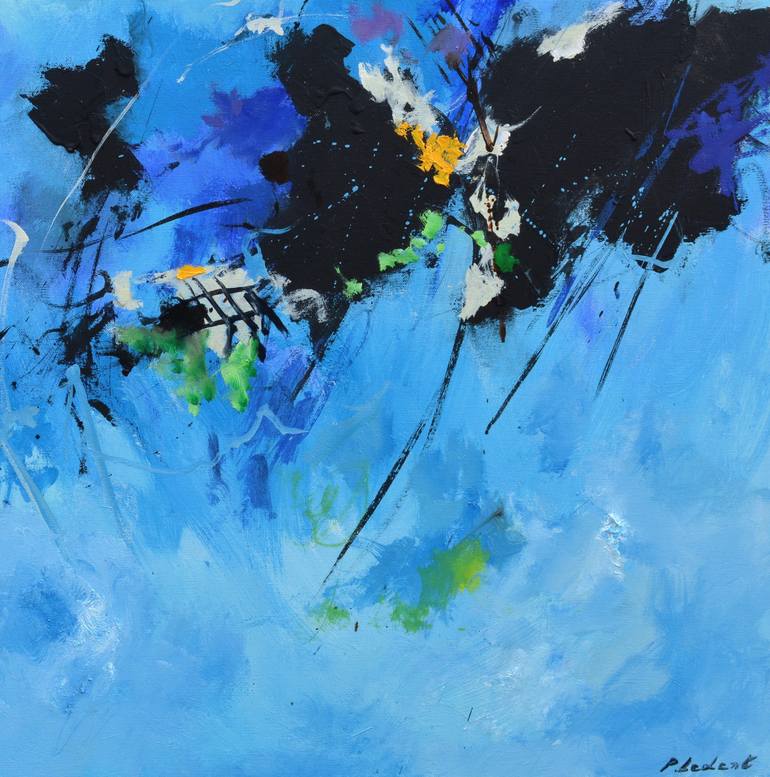 Original Abstract Expressionism Abstract Painting by Pol Ledent