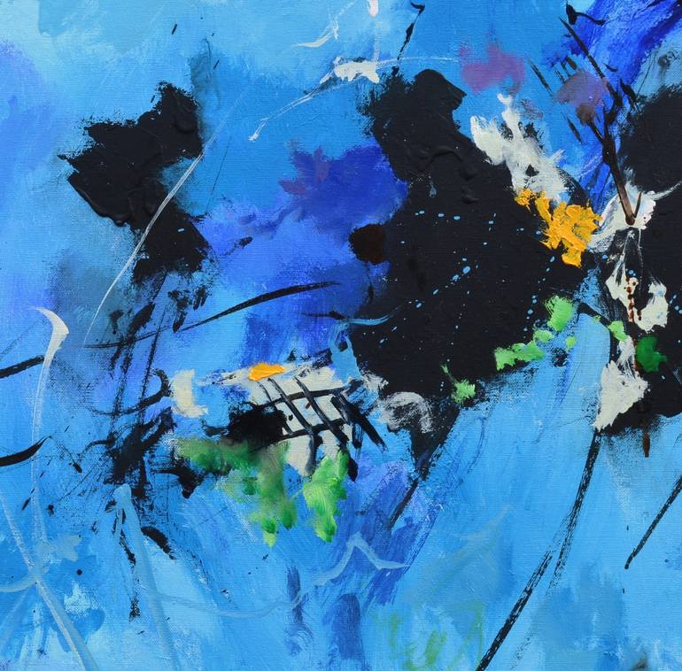 Original Abstract Expressionism Abstract Painting by Pol Ledent