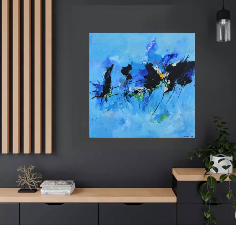 Original Abstract Expressionism Abstract Painting by Pol Ledent