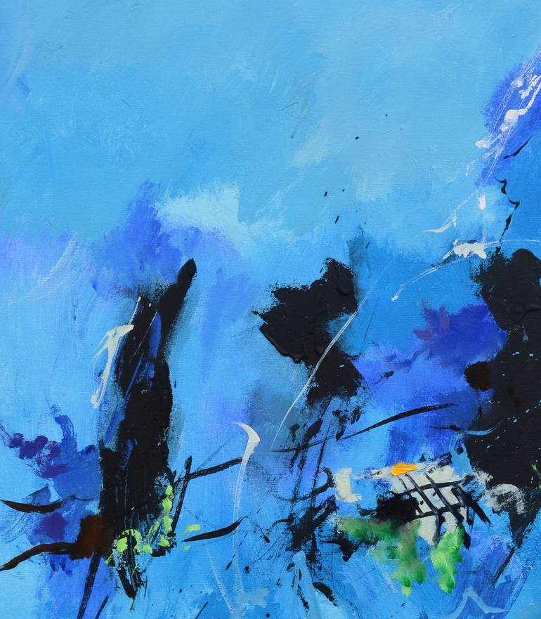 Original Abstract Expressionism Abstract Painting by Pol Ledent