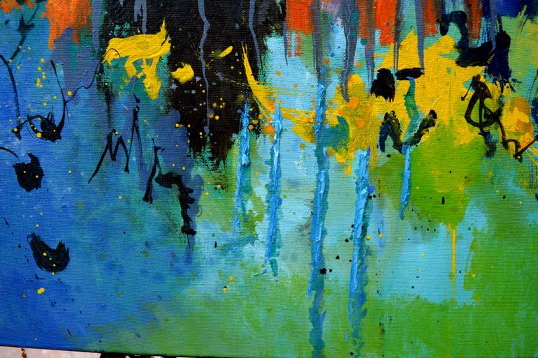 Original Abstract Painting by Pol Ledent