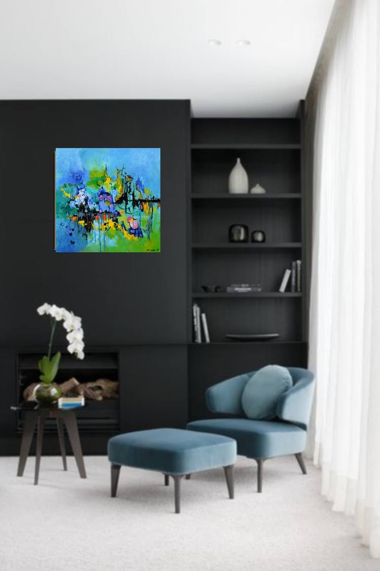 Original Abstract Painting by Pol Ledent