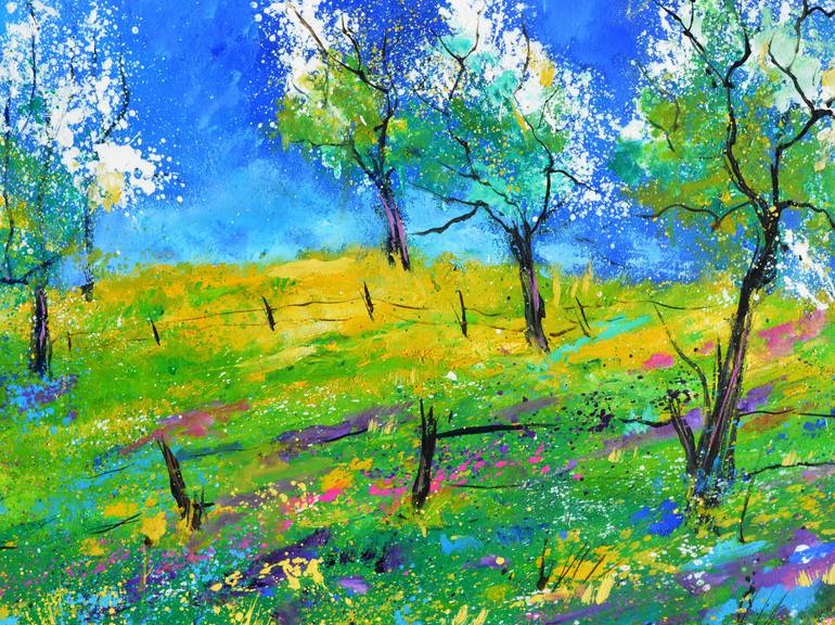 Original Impressionism Landscape Painting by Pol Ledent