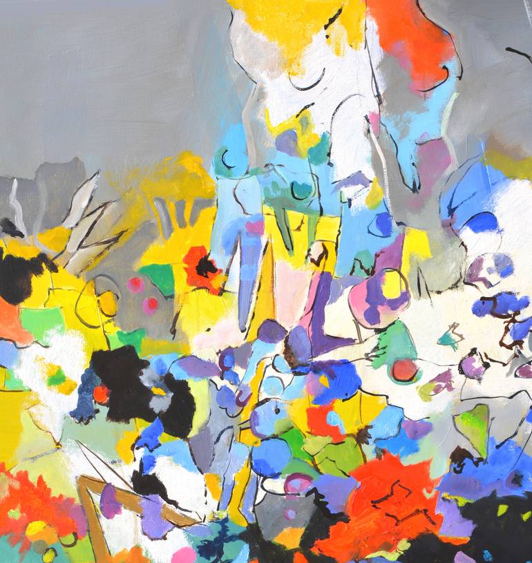 Original Abstract Painting by Pol Ledent