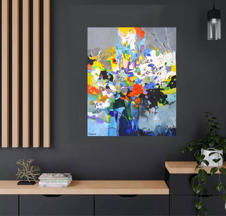 Original Abstract Painting by Pol Ledent