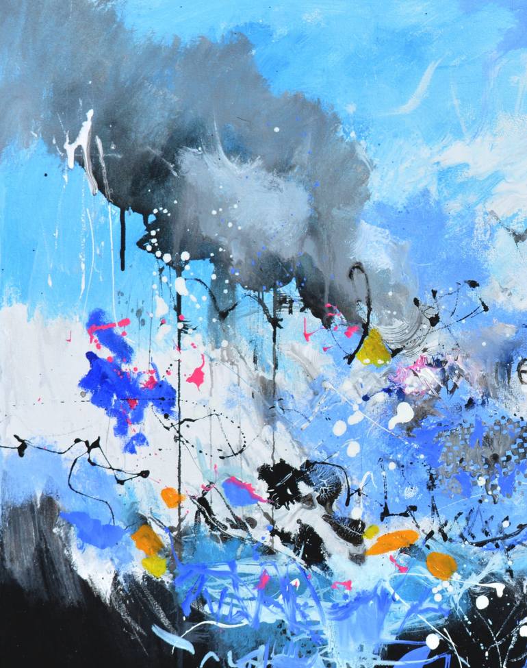 Original Abstract Painting by Pol Ledent