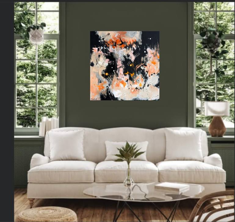 Original Impressionism Abstract Painting by Pol Ledent